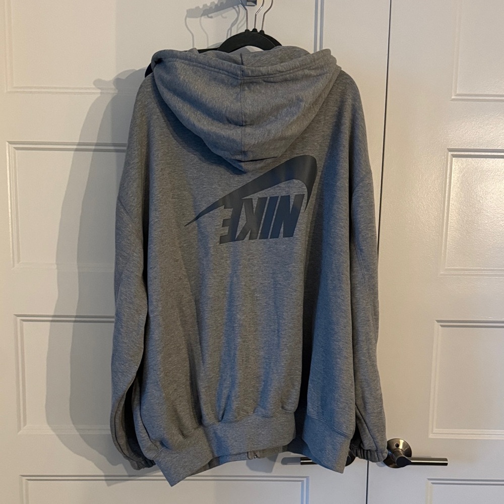 Nike Heather Gray Logo Hoodie